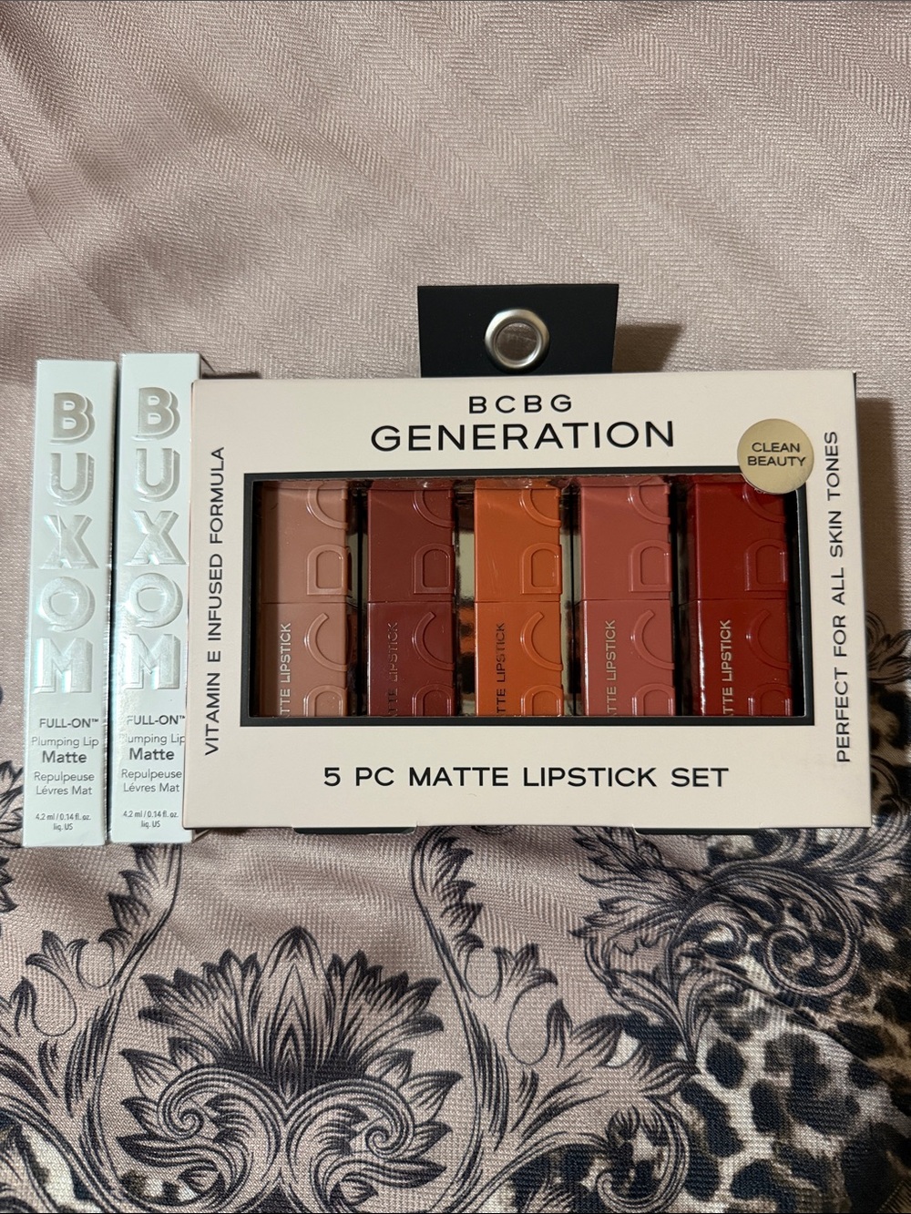BCBGeneration 5-Pc Matte Lipstick Set and TWO BUXOM Plumping Lip Matte Lip